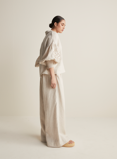 Blyth Linen Smock Top | Flax