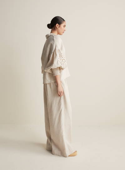Blyth Linen Smock Top | Flax