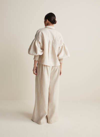 Blyth Linen Smock Top | Flax