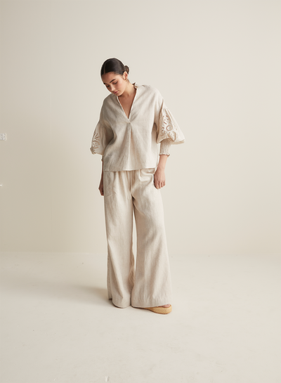 Blyth Linen Smock Top | Flax