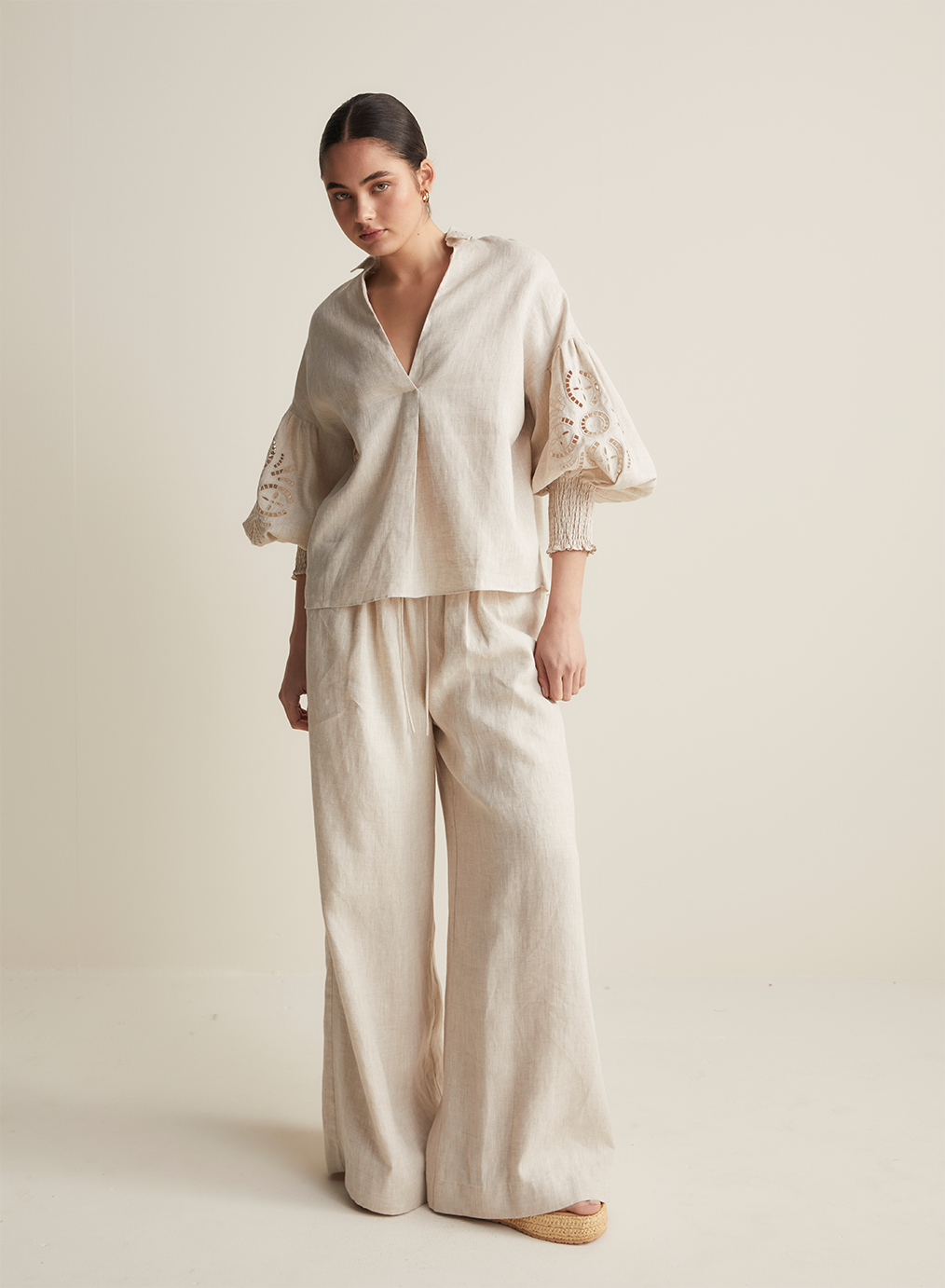 Blyth Linen Smock Top | Flax