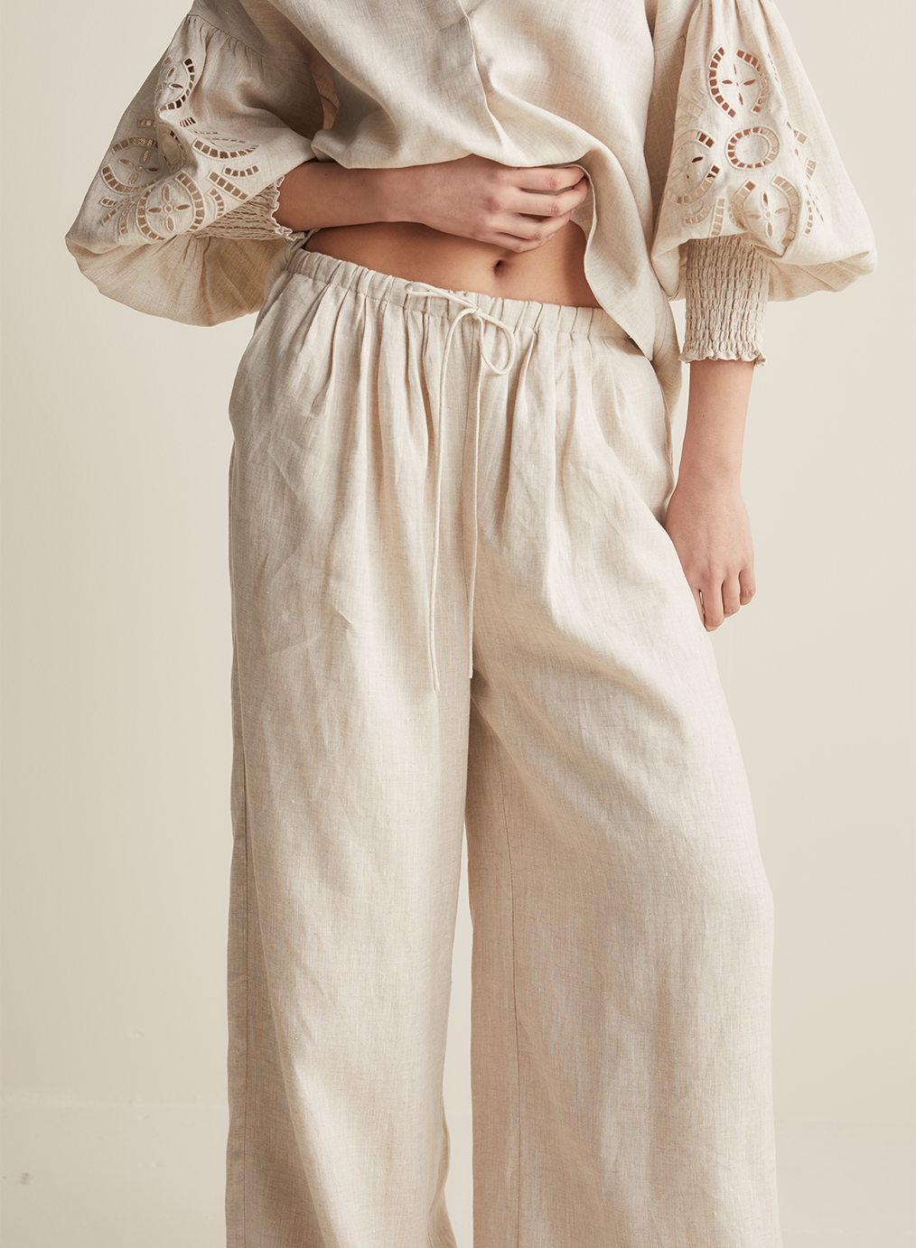 Devon Linen Palazzo Pant | Flax
