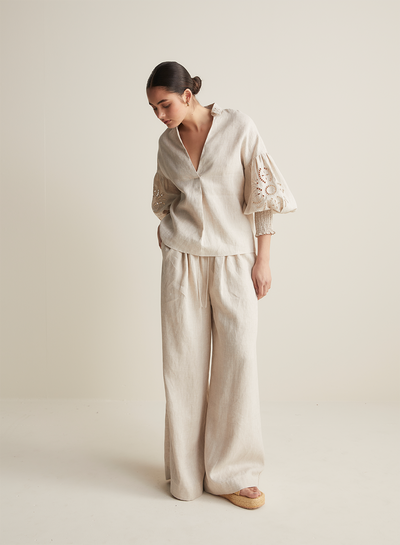 Blyth Linen Smock Top | Flax