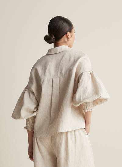 Blyth Linen Smock Top | Flax