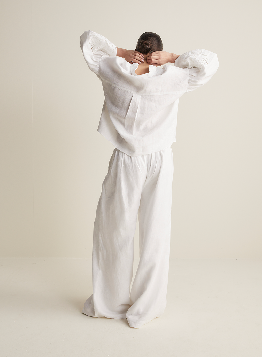 Blyth Linen Smock Top | White