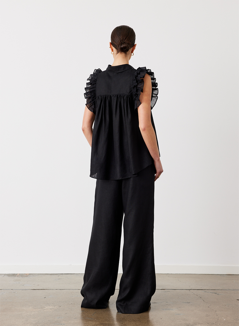 Lorna Linen Pant | Black