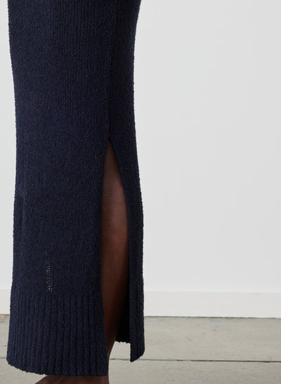 Arie Organic Cotton Cashmere Knit Maxi Skirt | Navy