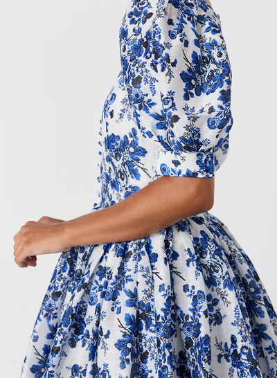 Florentine Silk Linen Midi Dress