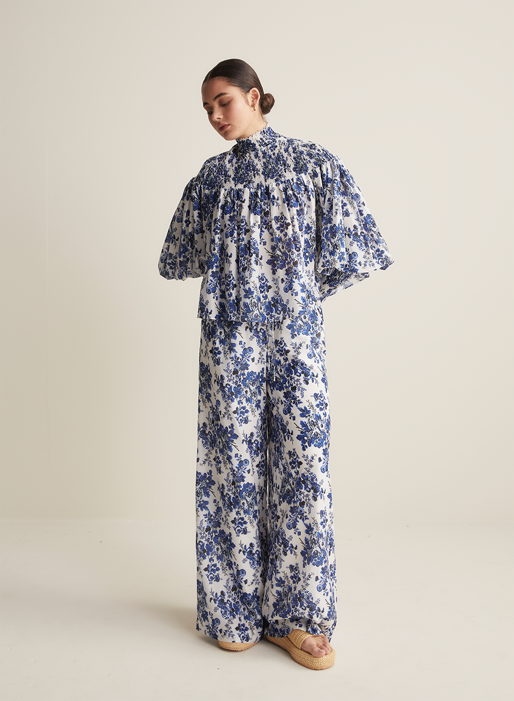 Antonia Silk Cotton Smock Top