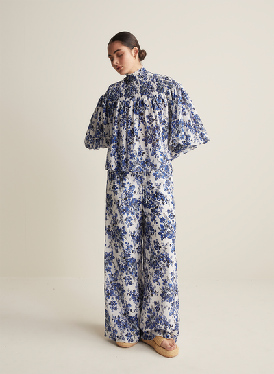 Antonia Silk Cotton Smock Top