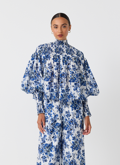 Antonia Silk Cotton Smock Top
