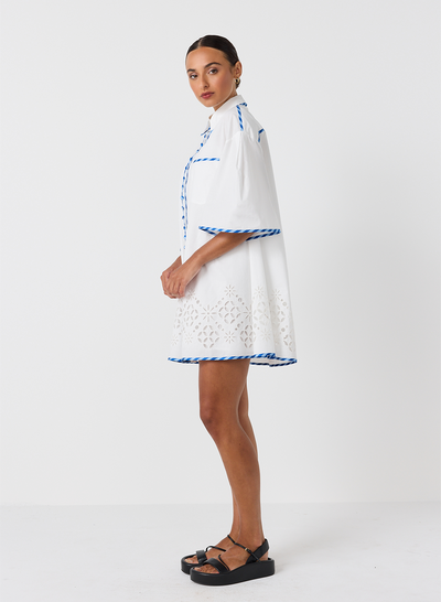 Nora Organic Cotton Smock Mini Dress