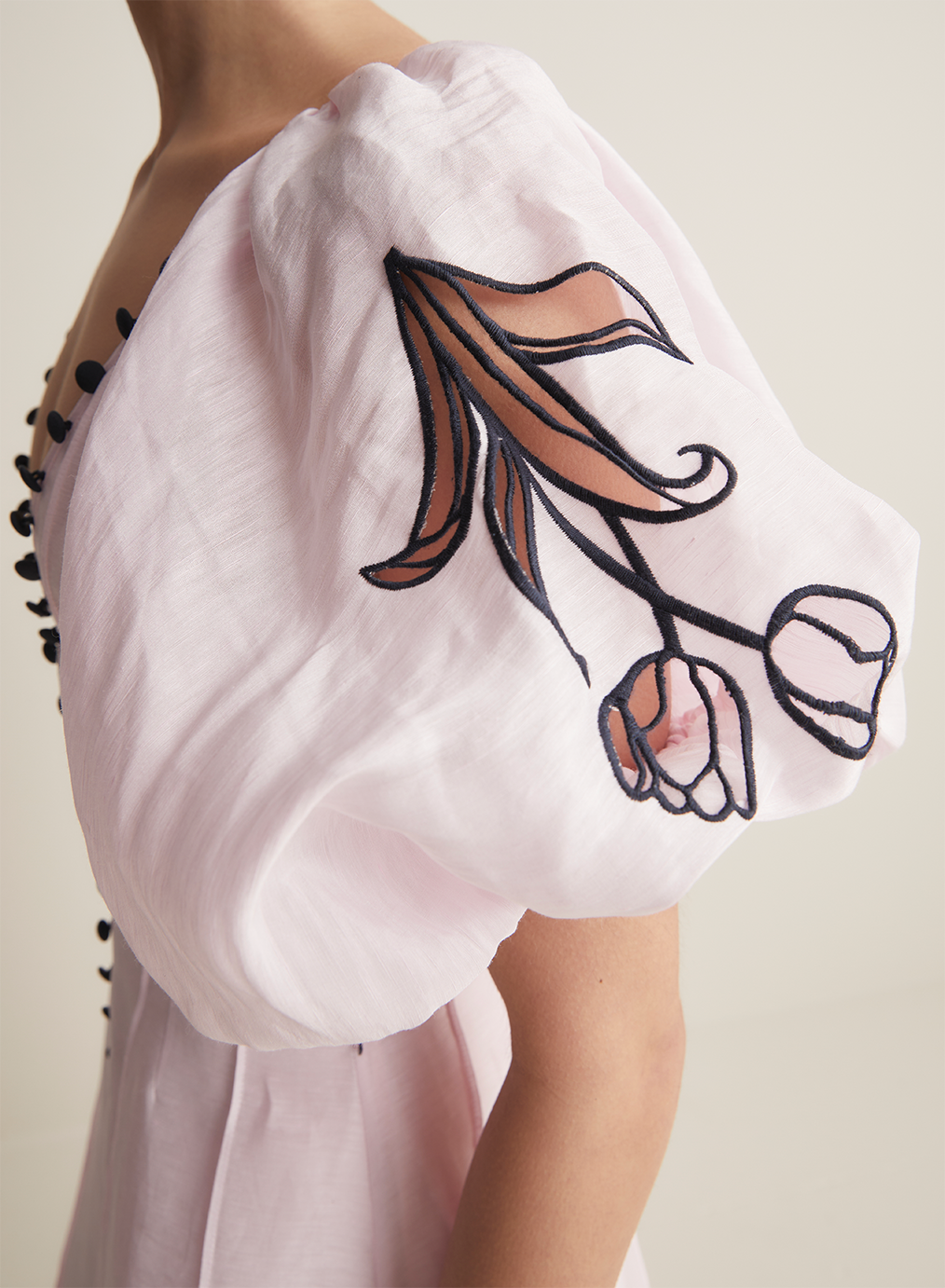 Colette Silk Linen Midi Dress