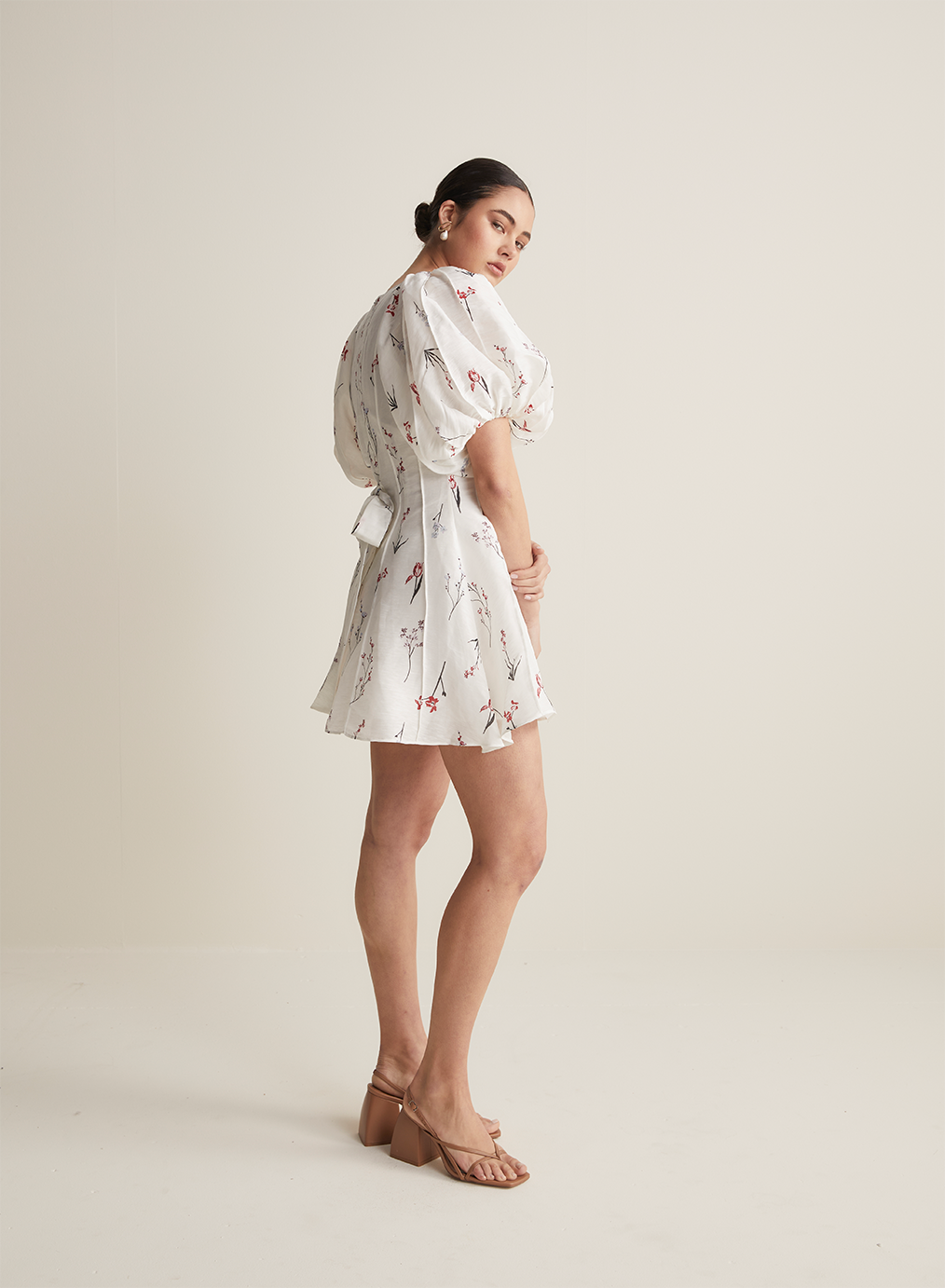 Genevieve Silk Linen Mini Dress