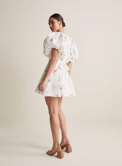Genevieve Silk Linen Mini Dress