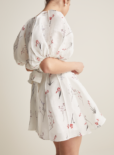 Genevieve Silk Linen Mini Dress