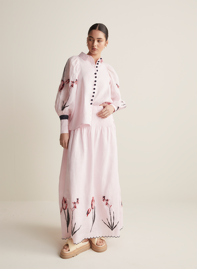 Chloe Linen Maxi Skirt | Blossom
