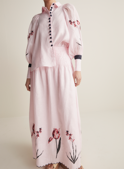 Chloe Linen Maxi Skirt | Blossom