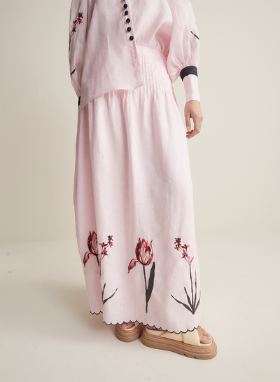 Chloe Linen Maxi Skirt | Blossom