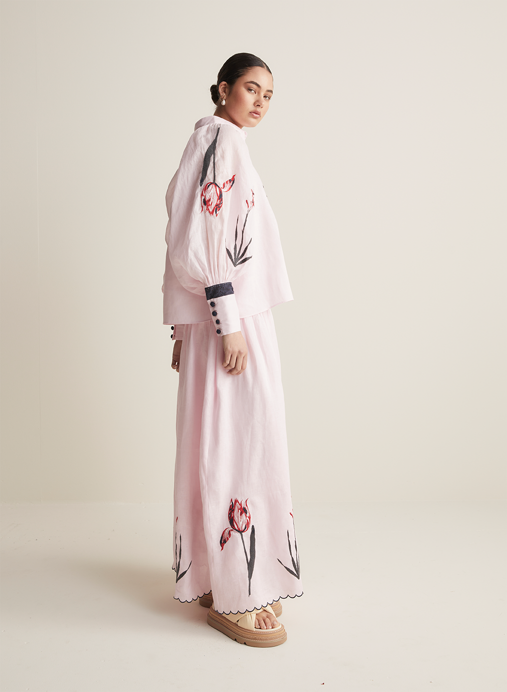 Chloe Linen Maxi Skirt | Blossom