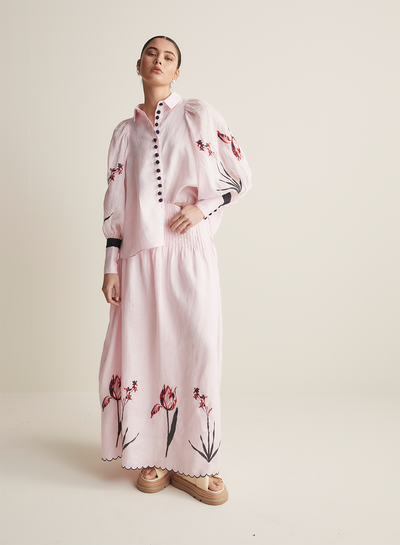 Chloe Linen Maxi Skirt | Blossom
