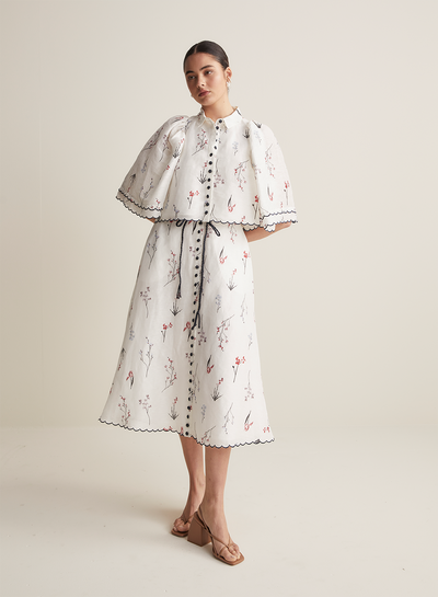 Manon Silk Linen Crop Shirt