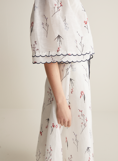 Manon Silk Linen Crop Shirt
