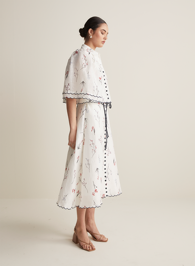 Manon Silk Linen Crop Shirt