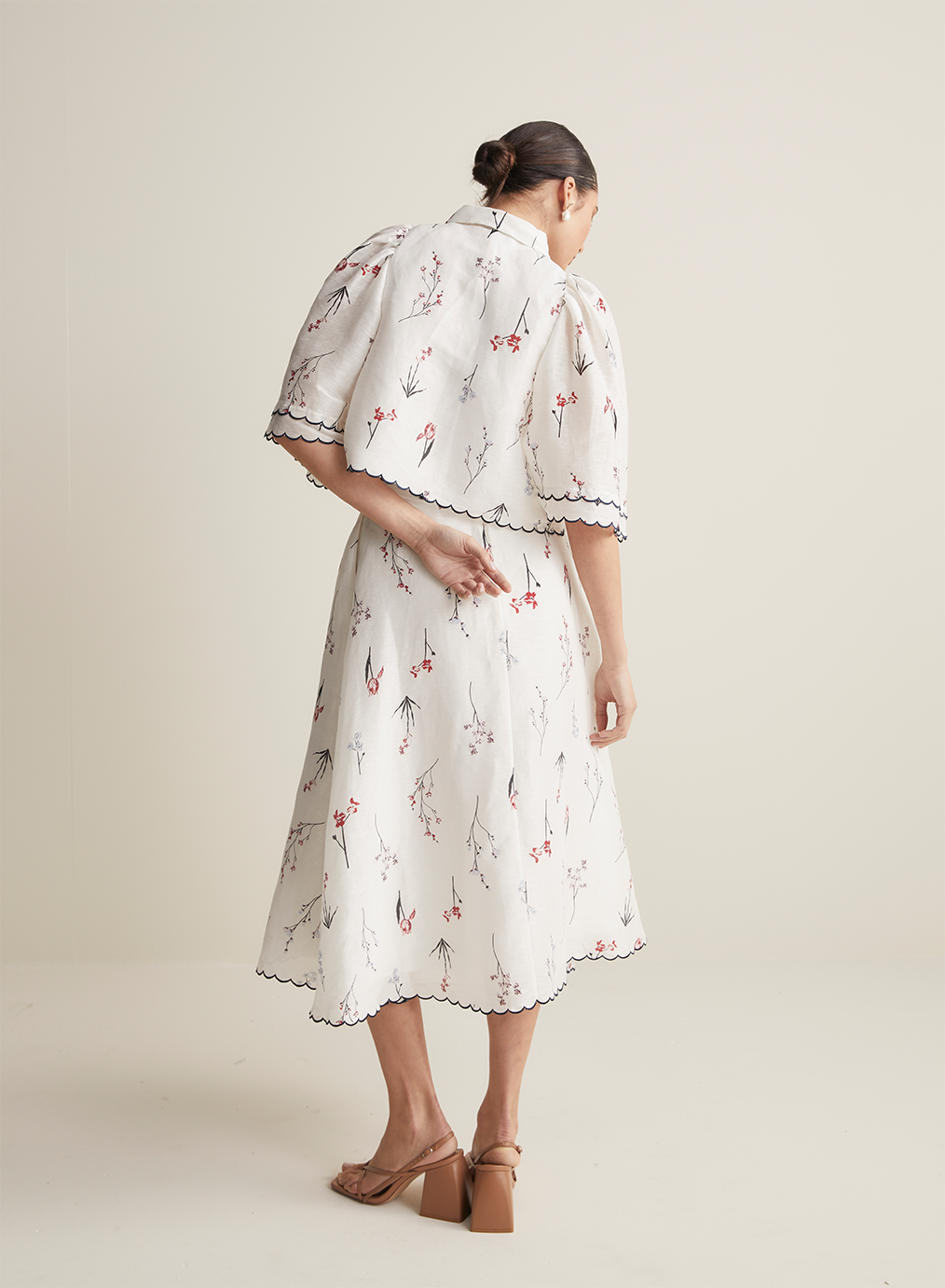 Manon Silk Linen Crop Shirt