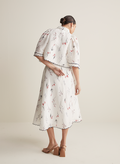 Manon Silk Linen Crop Shirt