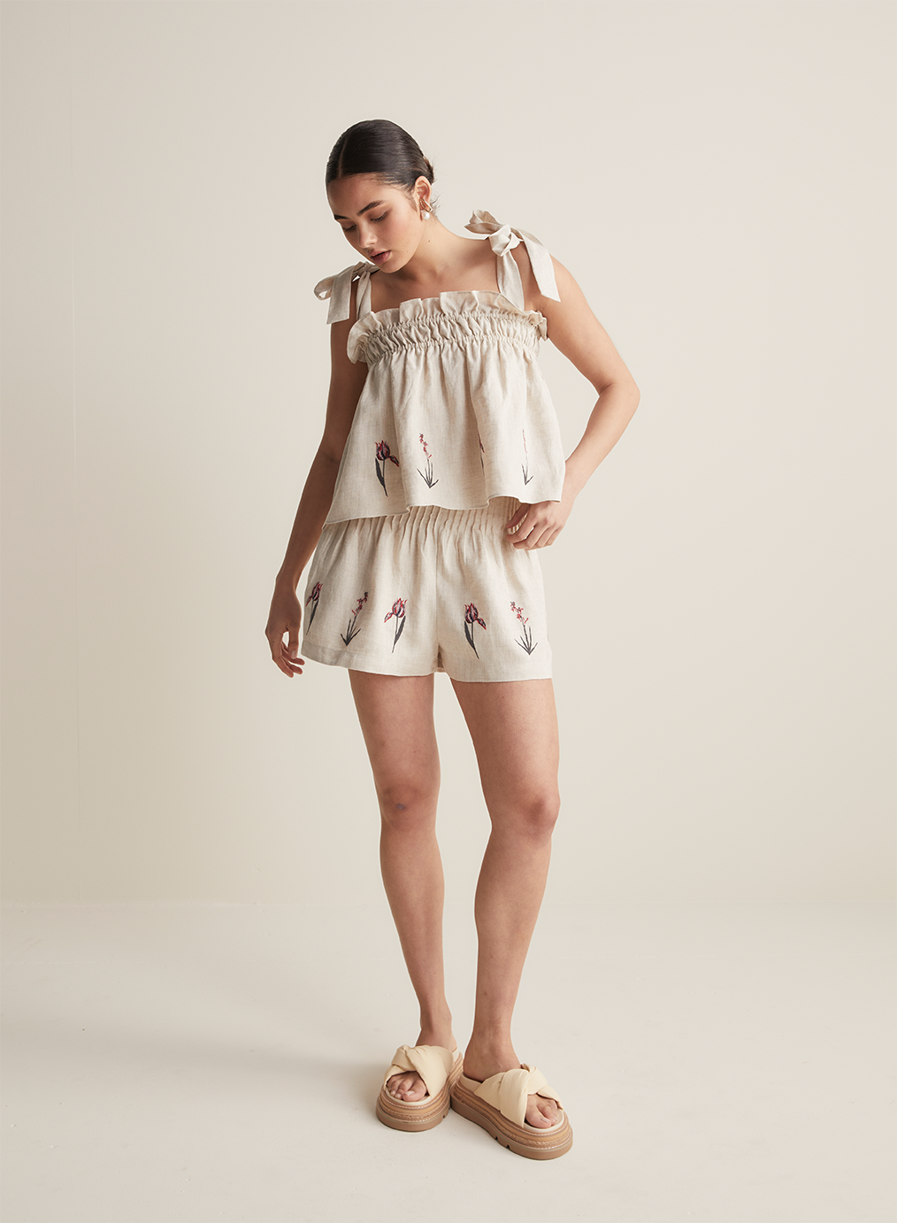Anaïs Linen Embroidery Top