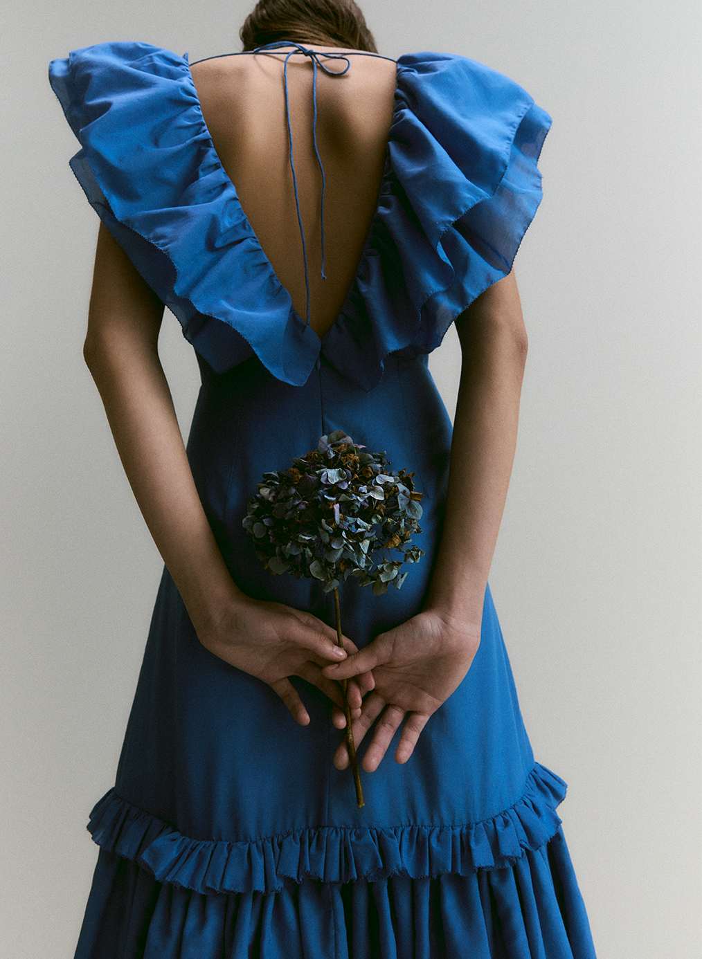 Elodie Silk Cotton Maxi Dress | Cerulean