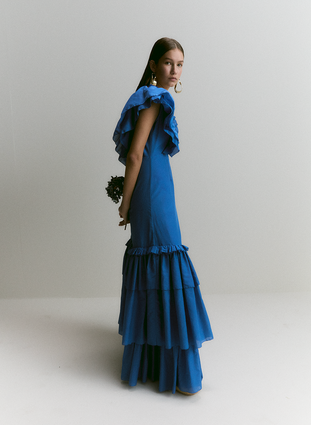 Elodie Silk Cotton Maxi Dress | Cerulean