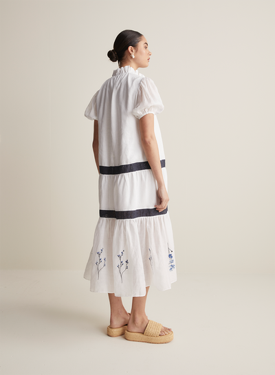 Soleil Linen Ramie Midi Smock Dress