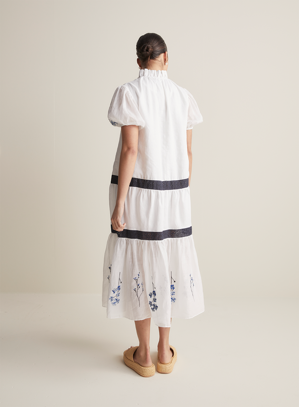 Soleil Linen Ramie Midi Smock Dress