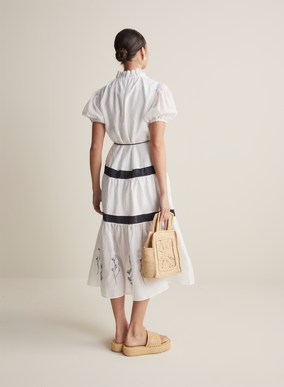 Soleil Linen Ramie Midi Smock Dress
