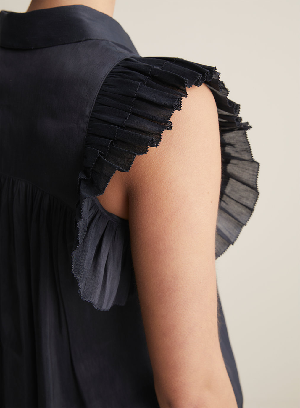 Bernadette Silk Linen Shirt | Navy