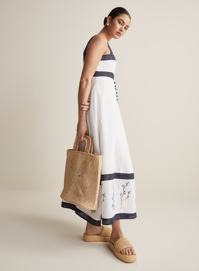 Sabine Linen Ramie Midi Dress