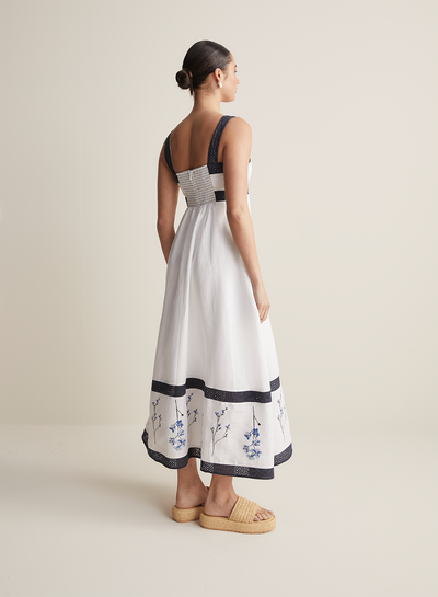 Sabine Linen Ramie Midi Dress