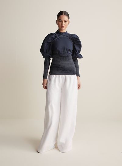 Mélanie Shirred Top