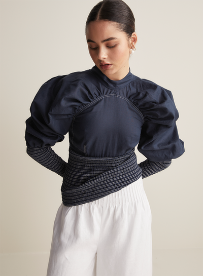 Mélanie Shirred Top