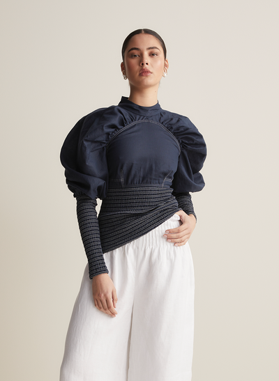 Mélanie Shirred Top