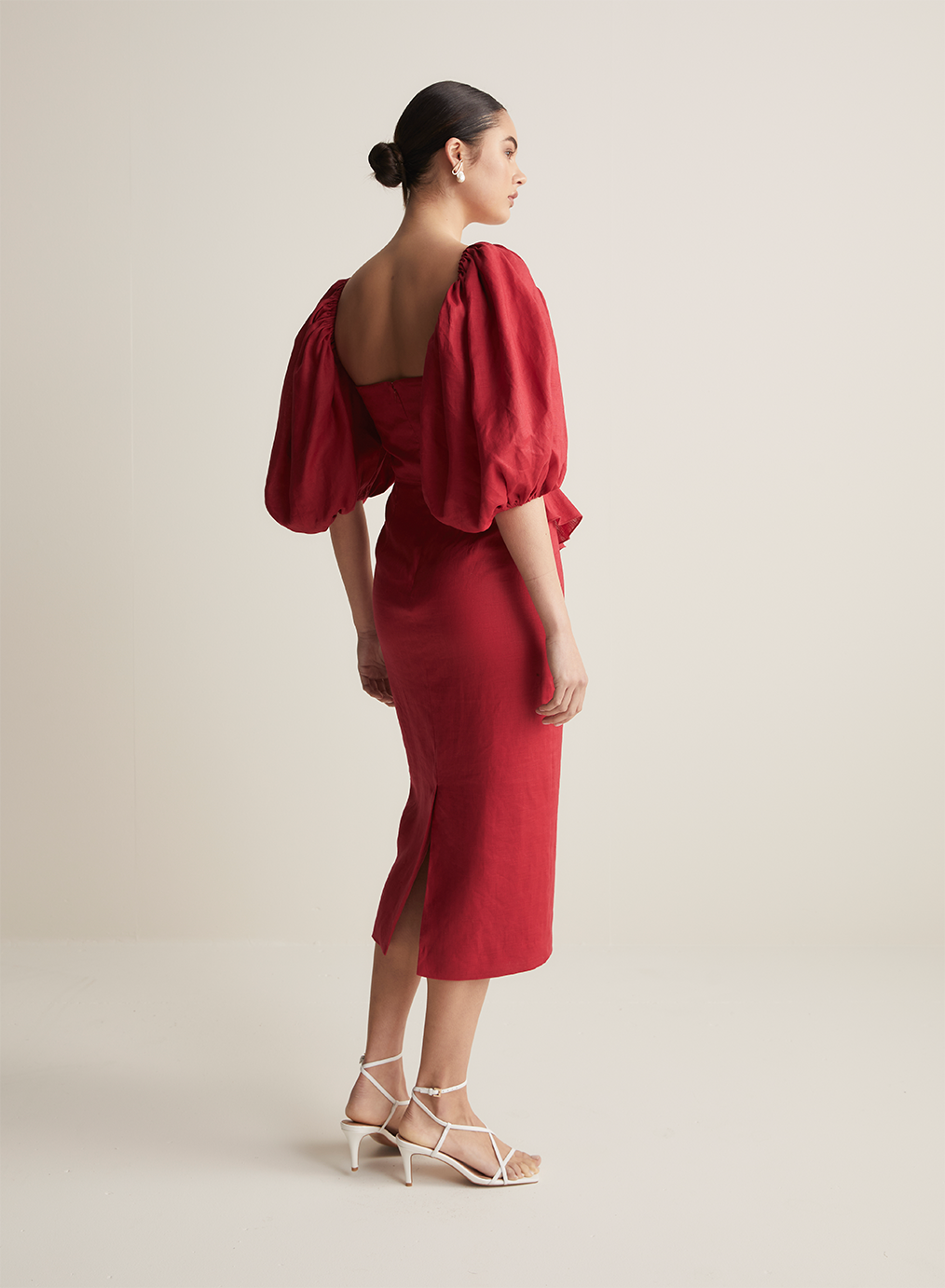 Alexandra Linen Midi Dress