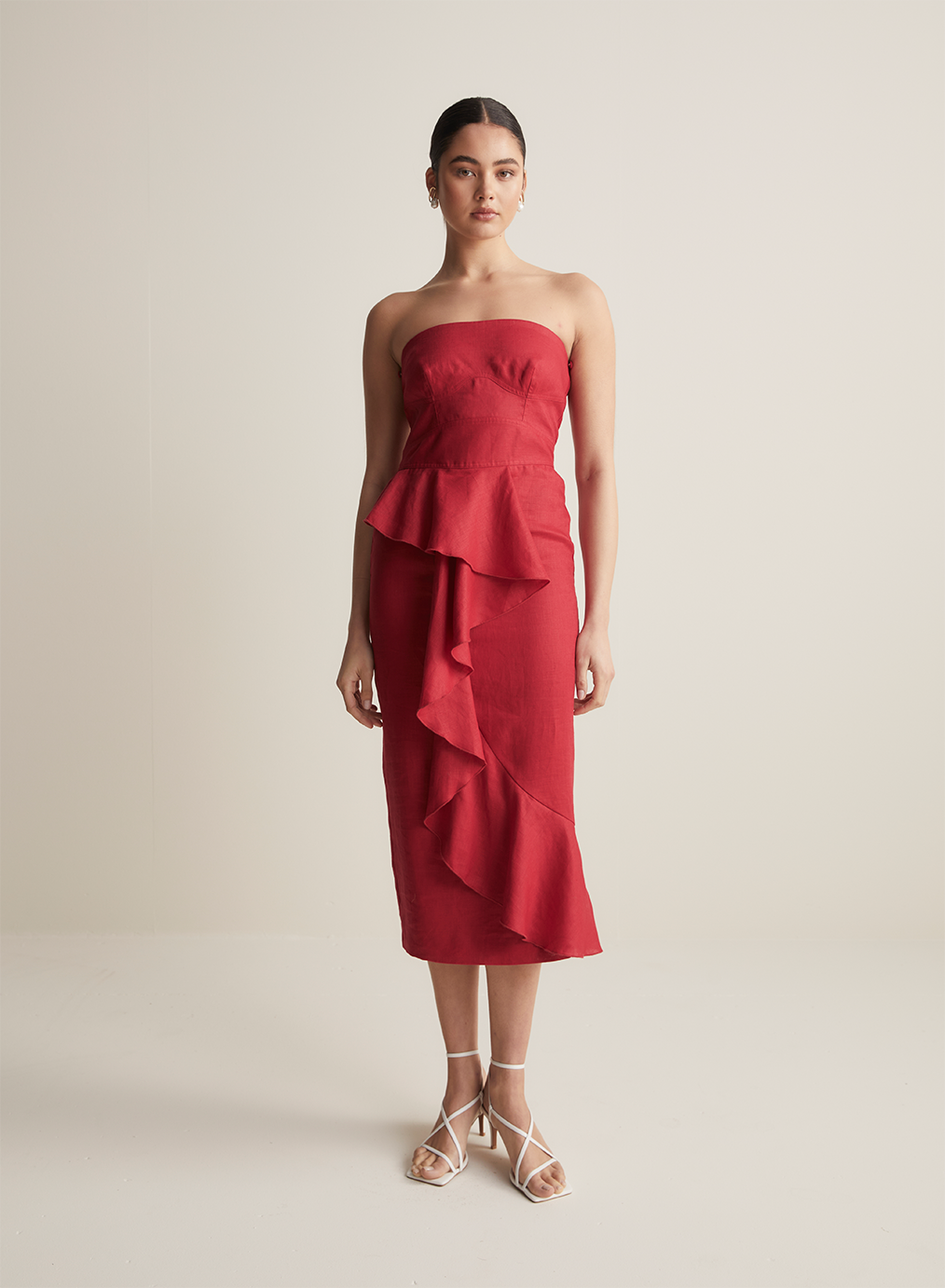 Alexandra Linen Midi Dress