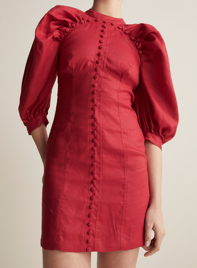 Flora Linen Mini Dress