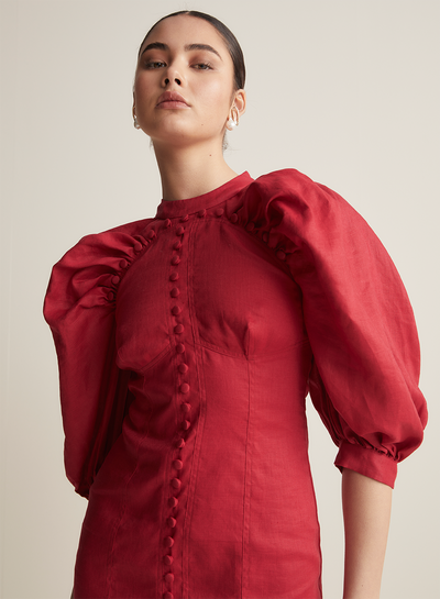 Flora Linen Mini Dress