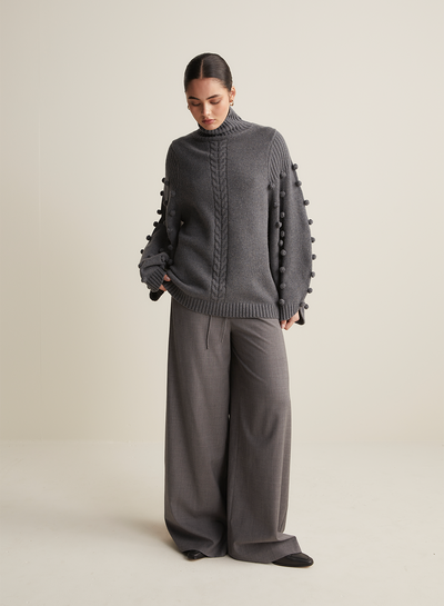 Katie Wool Knit | Charcoal Marle