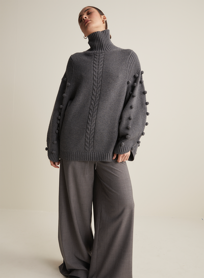 Katie Wool Knit | Charcoal Marle