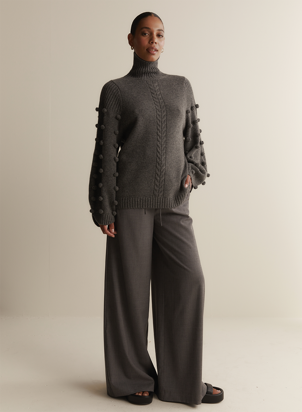 Katie Wool Knit | Charcoal Marle