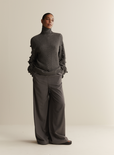Katie Wool Knit | Charcoal Marle